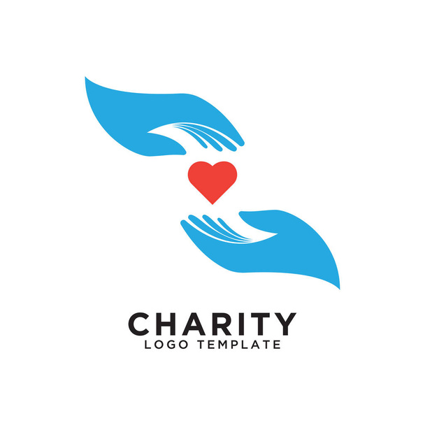 Ilustración del vector de la plantilla de diseño del logotipo de caridad - Vector, Imagen