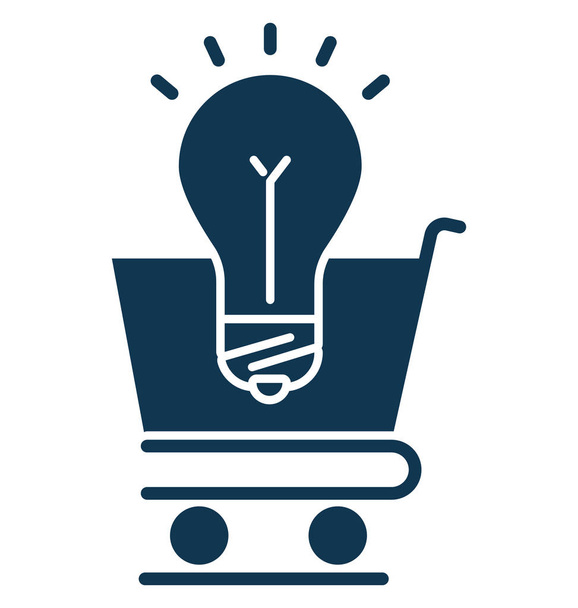 Shopping-Ideen Glyphenisoliertes Vektorsymbol für Web- und SEO-Projekte - Vektor, Bild