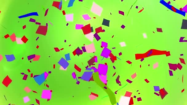 dance of colored confetti on the screen - Footage, Video