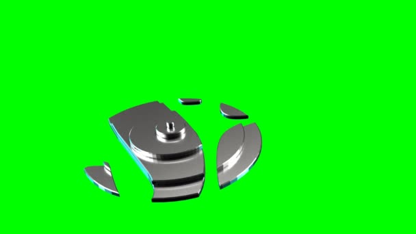 Κινούμενα επιγραφή «Πώληση» σε πράσινο φόντο για ανταλλαγή κίνησης για το σχεδιασμό χώρων εμπορικών πωλήσεων 3d rendering - Πλάνα, βίντεο