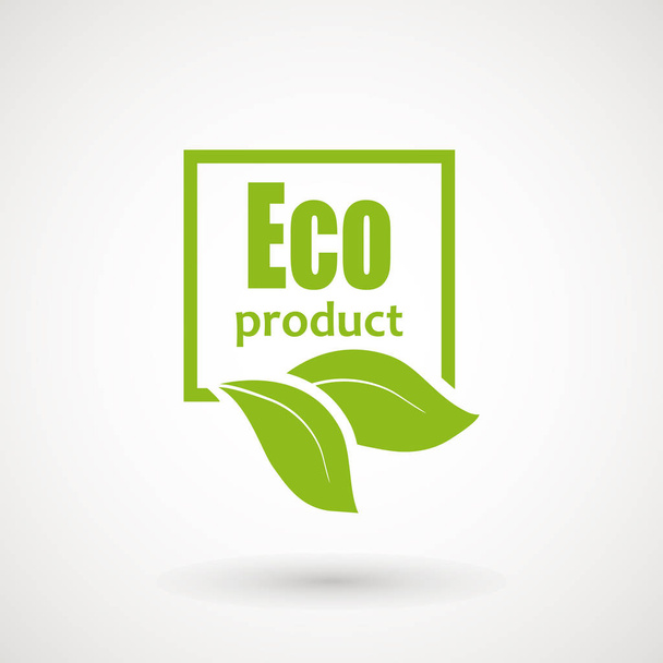 Eco product Icon. Healthy organic food label Bio product icon - Vector, Imagen
