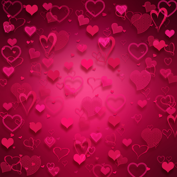 Muitos corações rosa no fundo rosa
. - Foto, Imagem