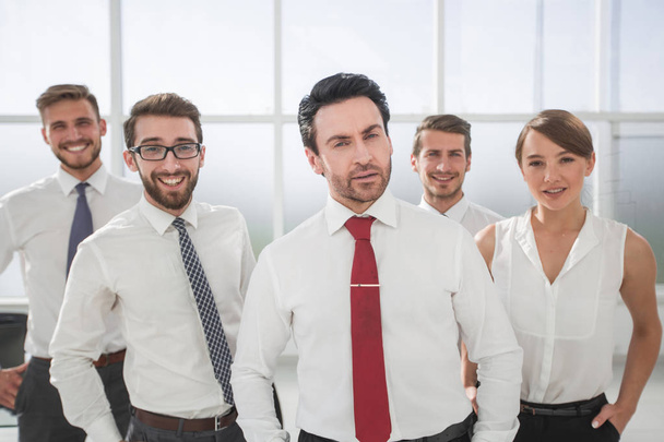 group of successful business people standing together - Фото, изображение