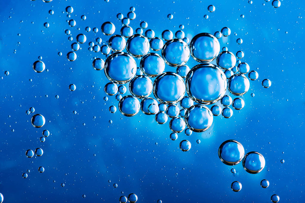 Abstraktní bubliny pozadí, olejové a vodní kapky - Fotografie, Obrázek