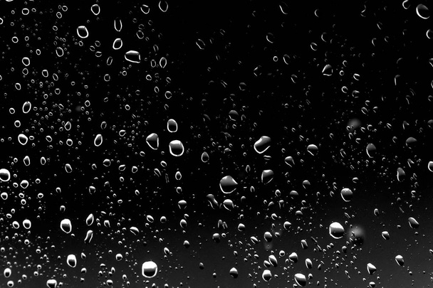 Gouttes de pluie sur verre noir
 - Photo, image
