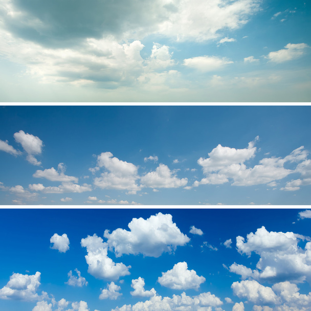 空の背景のセット - 写真・画像