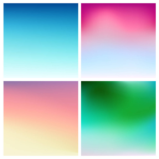 Set di sfondo sfumato multicolore astratto vettoriale. Set di 4 colori - Vettoriali, immagini