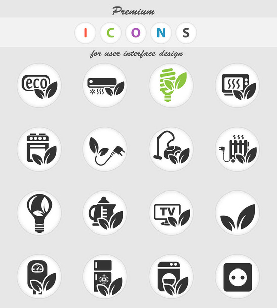 eco icoon set - Vector, afbeelding