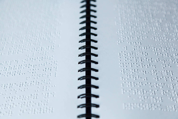 Page written in braille alphabet for blind people - Фото, зображення