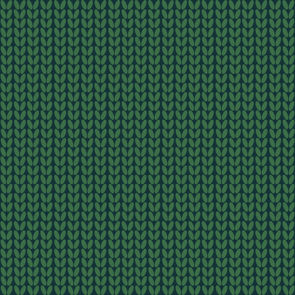 Seamless pattern. Knitted wool background.Winter. Green. Texture. Vector. - Vector, Image