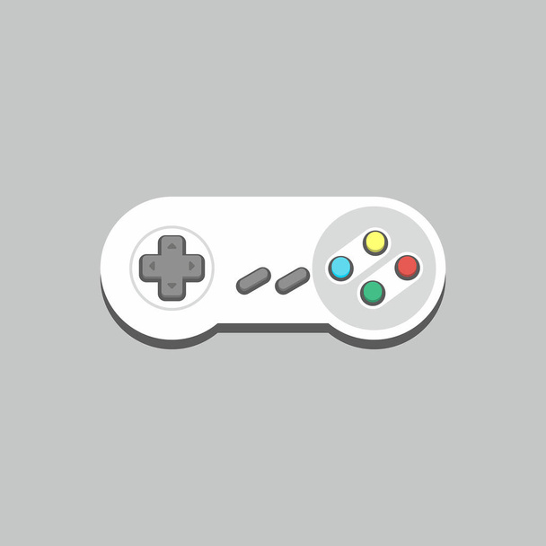Videospiel-Joystick-Symbol. flachen Stil. isoliert auf weißem Hintergrund - Vektor, Bild