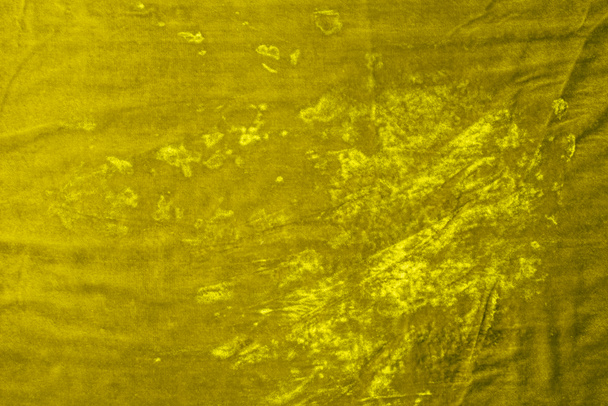 top view of yellow velvet textile as background - Photo, Image