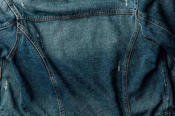 top view of denim textile as background  - Photo, Image