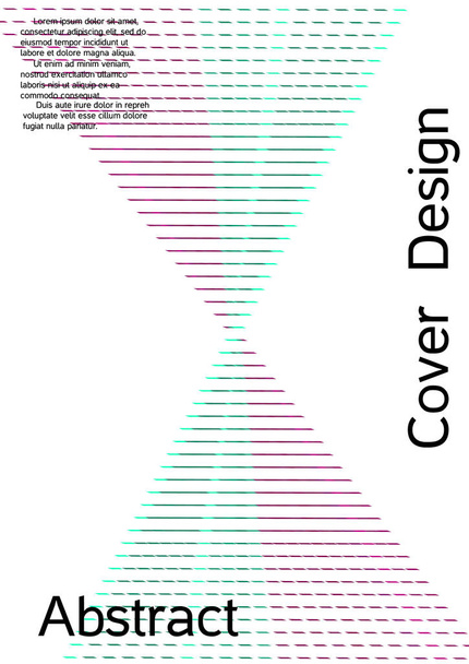 Cover-Design mit abstrakten Linien. - Vektor, Bild