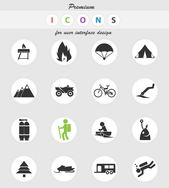 Set di icone ricreative attive
 - Vettoriali, immagini