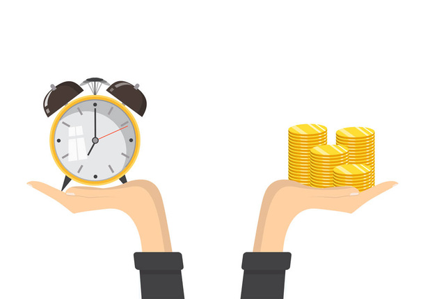 El tiempo es concepto de dinero. Planificación financiera, plazos y gestión del tiempo. Ilustración vectorial
 - Vector, Imagen