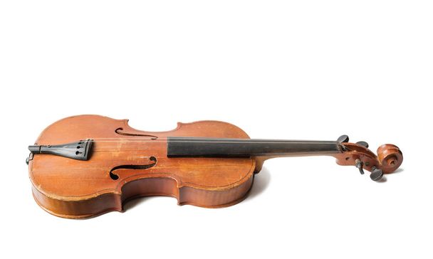 Violino velho em um fundo branco
 - Foto, Imagem