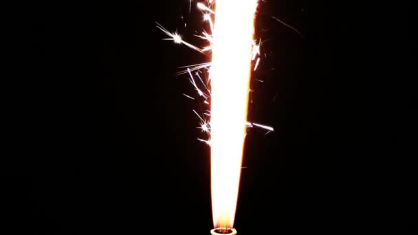 1920x1080 25 Fps. Muy bonito Sparkler Squib sobre fondo negro
 - Imágenes, Vídeo