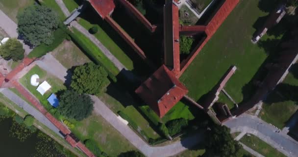 Κατακόρυφη βολή του κάστρου των Τευτόνων Τάξης σε Malbork - Πλάνα, βίντεο