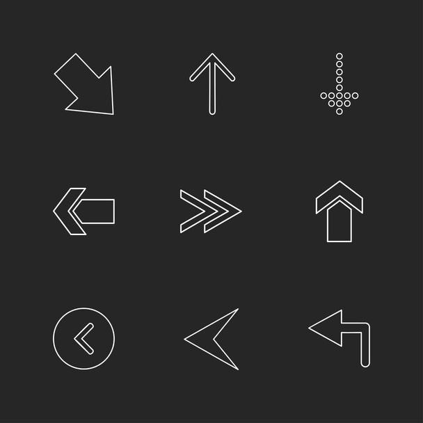 vector collection of arrows creative flat design icons - Vektor, Bild