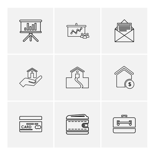 flat vector illustration icons, set of app icons  - Vector, imagen