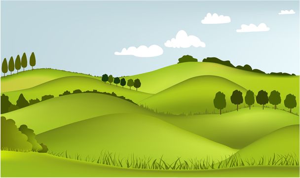 paysage vert
 - Vecteur, image