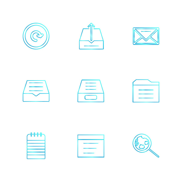 vector collection of business creative flat design icons - Vector, Image