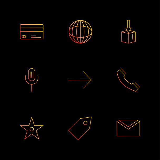 icone app piatto minimalista su sfondo nero
 - Vettoriali, immagini