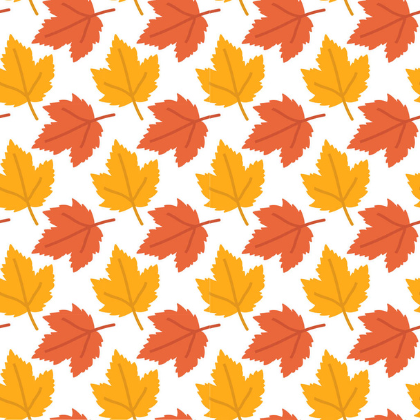 Autumn Background Maple Leaves Pattern Vector Image - Vector, imagen