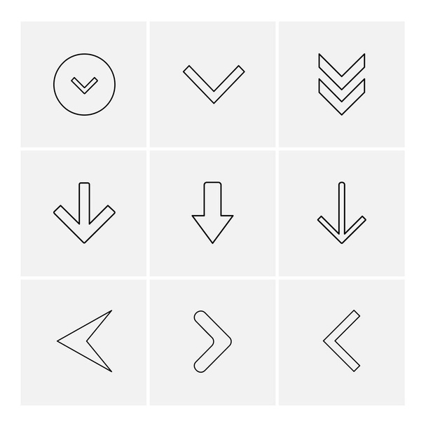 vector collection of arrows creative flat design icons - Vector, Imagen