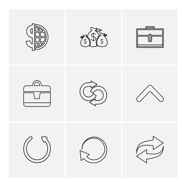 simple flat app icons on white background - Vector, Imagen