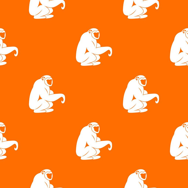 Monkey sitting pattern seamless - Wektor, obraz