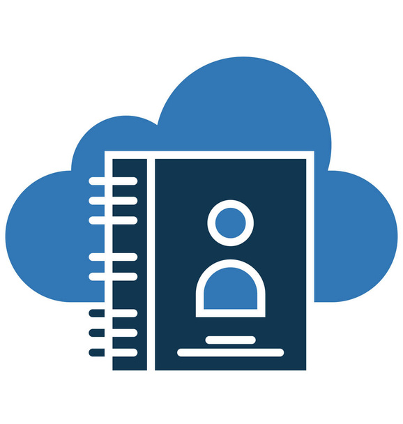 Cloud Directory Ícone de Vetor Isolado Editável
 - Vetor, Imagem