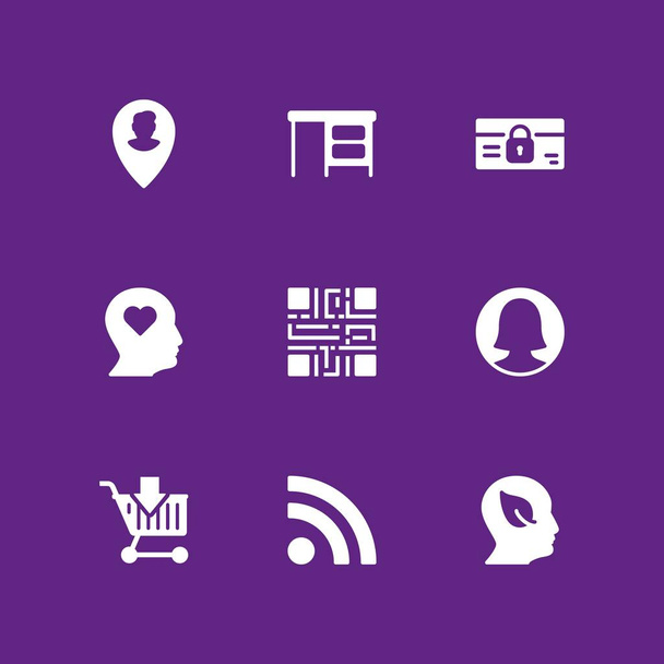 conjunto de iconos de Internet. tarjeta de crédito, carrito de la compra y vector de usuario icono para el diseño gráfico y web
 - Vector, imagen