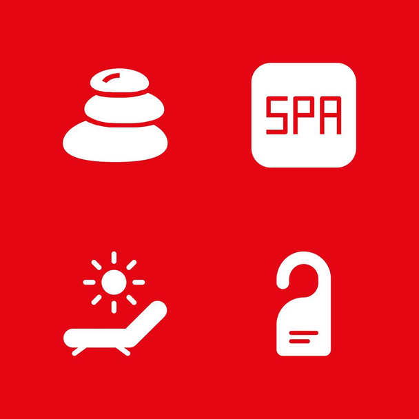 relax icon set. spa, do not disturb and hammock vector icon for graphic design and web - Vector, Image