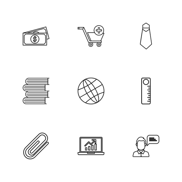 minimalistic flat app icons  - Vector, Imagen