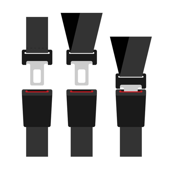 safety belts isolated on white background - Vetor, Imagem
