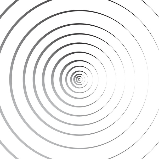 abstrakte konzentrische Kreise geometrischer Linienhintergrund - Vektorillustration - Vektor, Bild
