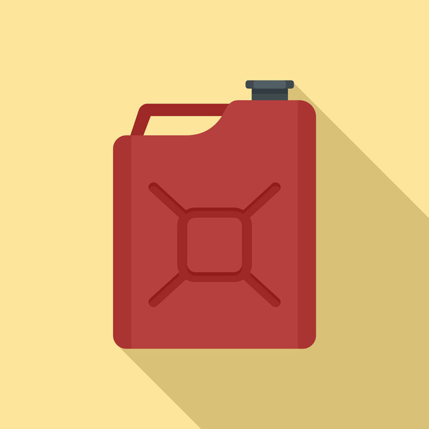 Gas canister icon, flat style - Vetor, Imagem