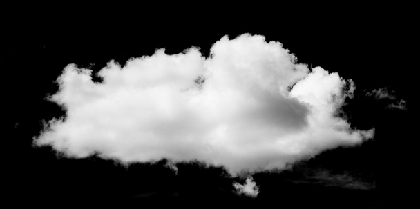 Nubes blancas aisladas sobre fondo negro - Foto, imagen