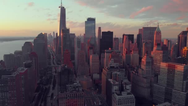 Top näkymä New Yorkiin keskustassa
 - Materiaali, video
