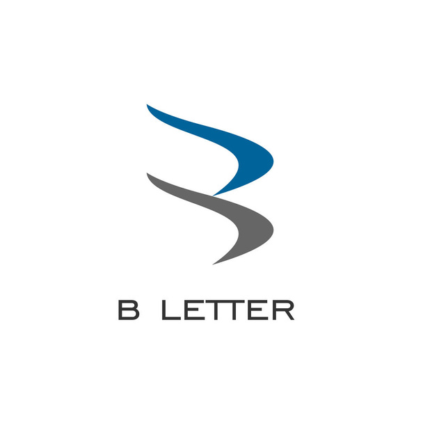 B betű logo tervezés, absztrakt levél logo tervezés. - Vektor, kép
