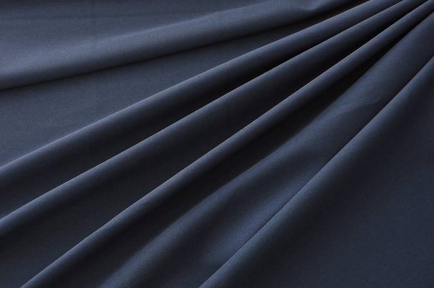 fabric. Blue Fabric. Soft weefsel. Blue Atlas. Bright Silk - Foto, afbeelding