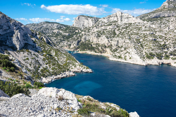 The Calanque de Morgiou, one of the biggest calanques located between Marseille and Cassis, France - Foto, imagen