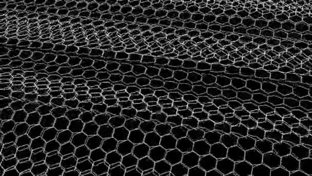 Abstract Hexagons Background Random Motion. Metallic color Animation 4k - Footage, Video