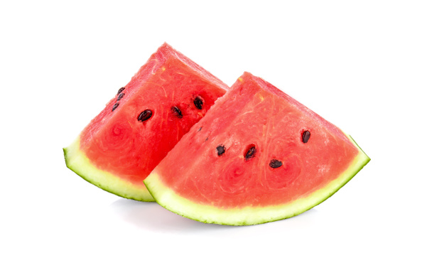 Scheibe Wassermelone auf weißem Hintergrund - Foto, Bild