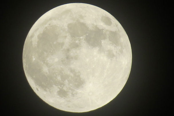  closeup of a full moon showing craters - Photo, Image