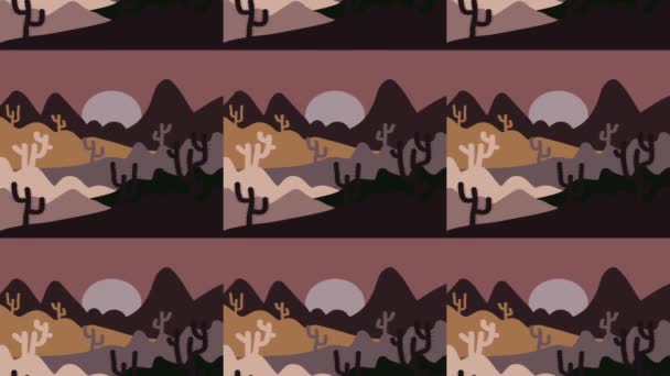 Background with cactus in brown colors. - Footage, Video