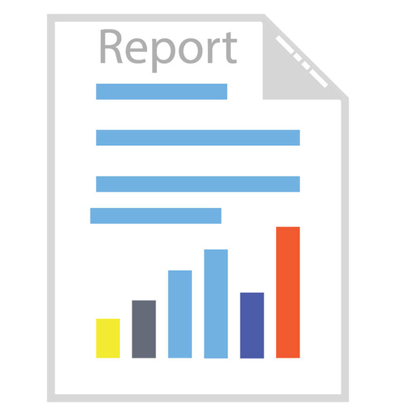 Graph Report Papers Vektor editierbares Symbol - Vektor, Bild