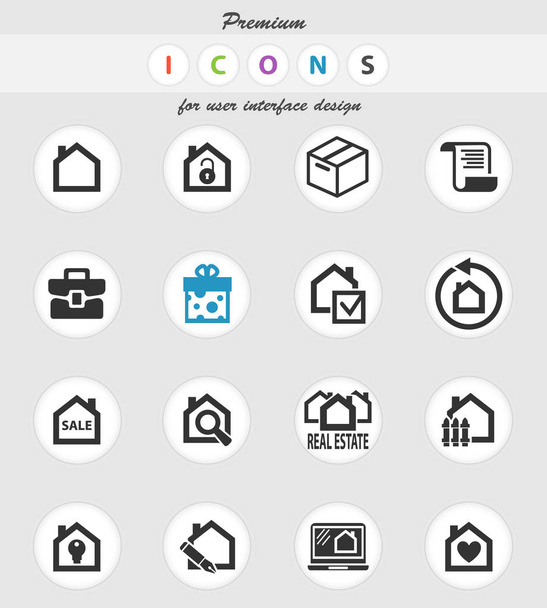 conjunto de iconos inmobiliarios - Vector, imagen